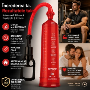 Pompă Penis Power Pump Roșu Thumb 5