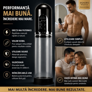 Pompă Penis X-MEN Electric Negru Thumb 5