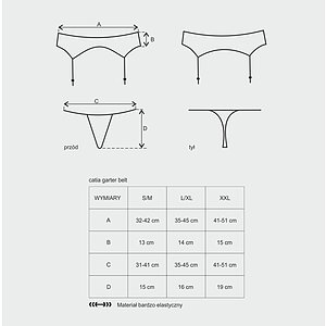 Portjartier Obsessive Catia Negru L-XL Thumb 4