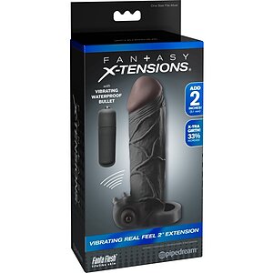 Prelungitor FX Vibrating Real Feel Negru Thumb 3