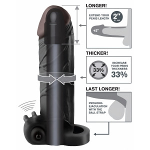 Prelungitor FX Vibrating Real Feel Negru Thumb 2