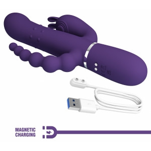 Pretty Love Cammy Vibrator Triplu Reîncărcabil Mov Thumb 8