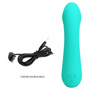 Pretty Love Cetus – Vibrator Punctul G 15 cm, 12 Moduri Albastru Thumb 6