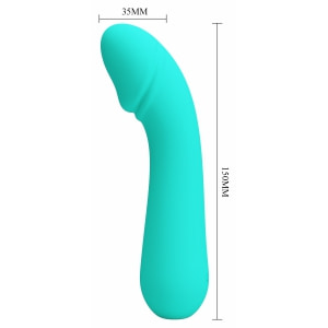 Pretty Love Cetus – Vibrator Punctul G 15 cm, 12 Moduri Albastru Thumb 5