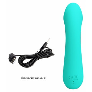 Pretty Love Cetus – Vibrator Punctul G 15 cm, 12 Moduri Albastru Thumb 1