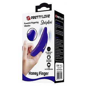 Pretty Love Delphini – Vibrator De Deget 10 Moduri, Compact Albastru Thumb 8