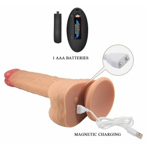 Pretty Love Jonathan – Vibrator Realist 21 cm, 3+3 Funcții Thumb 8