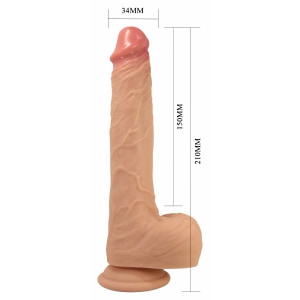 Pretty Love Jonathan – Vibrator Realist 21 cm, 3+3 Funcții Thumb 4