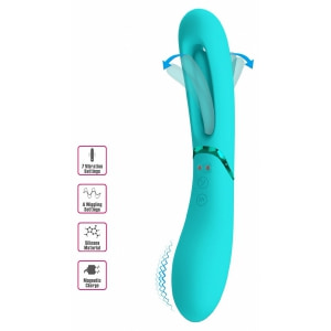 Pretty Love Lexie – Vibrator Punct G, 7+4 Moduri, USB Albastru Thumb 7