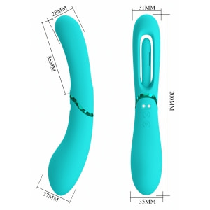 Pretty Love Lexie – Vibrator Punct G, 7+4 Moduri, USB Albastru Thumb 4