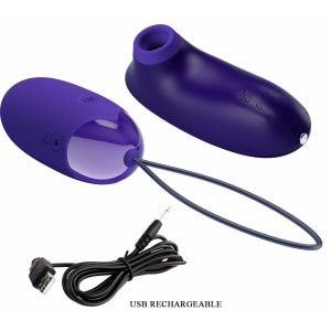 Pretty Love Orthus — Ou Vibrator 12 Funcții, Reîncărcabil Violet Thumb 5