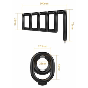 Pretty Love Rodrigo – Inel Erecție silicon, 6 Inele Negru Thumb 7