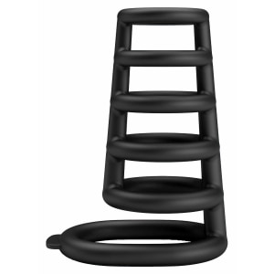 Pretty Love Rodrigo – Inel Erecție silicon, 6 Inele Negru Thumb 5