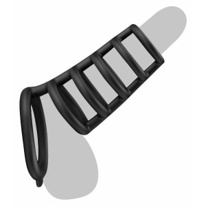 Pretty Love Rodrigo – Inel Erecție silicon, 6 Inele Negru Thumb 1