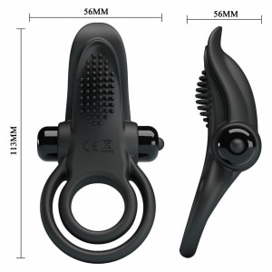 Pretty Love Vibrant Penis Ring Negru Thumb 6