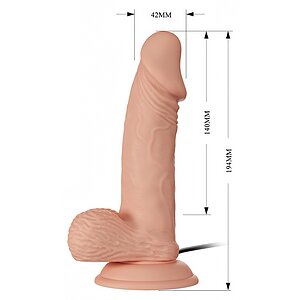 Pretty Love Zebulon — Vibrator Realist 19,4 cm cu Ventuză Thumb 4
