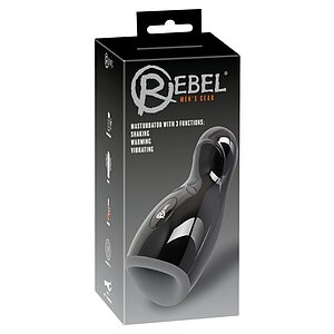 Masturbator Bărbați Cu Încălzire 3 Rebel Negru Thumb 3
