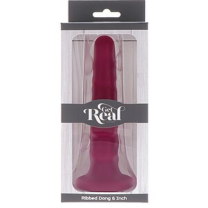 Ribbed Dong 16cm Roșu Thumb 5