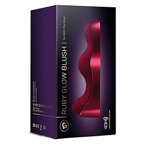 Rocks-Off Ruby Glow Blush — 2 Motoare, USB Reîncărcabil Vişiniu Thumb 11