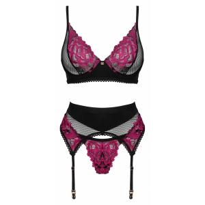 Set Obsessive Rosenty 3 Piese Roz XL-2XL Thumb 2