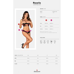Set Obsessive Roxelia Decupat Negru M-L Thumb 4