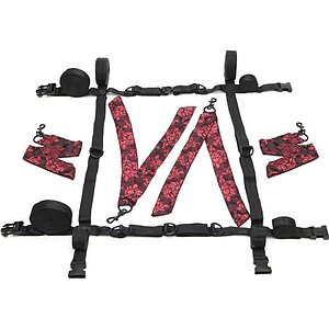 Scandal Set Imobilizare Pat 8 Puncte – Negru CalExotics