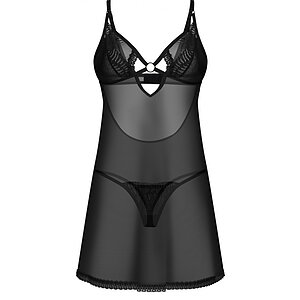 Chemise Obsessive Alliane Negru S-M Thumb 2