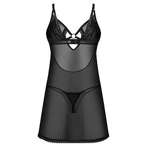 Chemise Obsessive Alliane Negru S-M Thumb 3