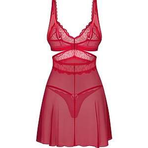 Babydoll Obsessive Cupide Desir Roșu 2XL-3XL Thumb 3