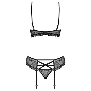 Set Lenjerie Intimă Obsessive 818-SEG Negru L-XL Thumb 3