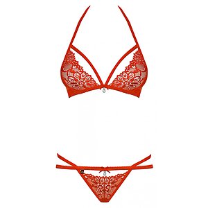 Set Obsessive 838-SET Roșu S-M Thumb 3