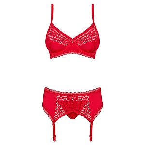 Set Obsessive Jolierose Roșu S-M Thumb 2