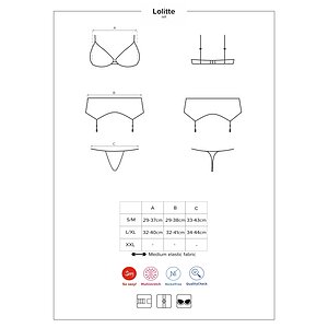 Set Obsessive Lolitte Negru S-M Thumb 4