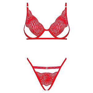 Set Obsessive Mellania Roșu L-XL Thumb 2