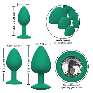 Set Plug Cheeky Gems 3 buc Verde Thumb 4