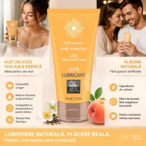 Shiatsu Lubrifiant Comestibil Ceai Alb Piersică 75 ml Thumb 3