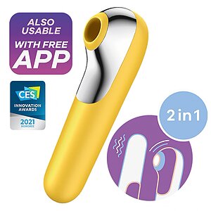 Stimulator Clitoridian Satisfyer Dual Love Air Pulse Galben Thumb 7