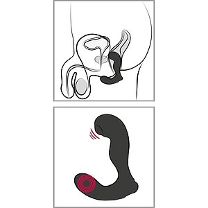 Svakom Iker App Controlled Prostate and Perineum Vibrator Negru Thumb 4