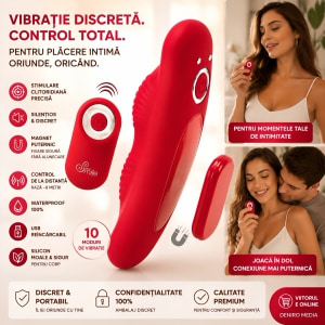 Sweet Smile Vibrator Pentru Chiloți: 10 Moduri, Reîncărcabil Roșu Thumb 11