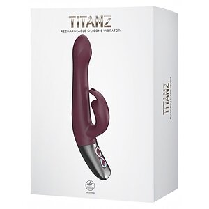 Titanz NMC 21.5cm — 10 Vibrații + 10 Rotații, Reîncărcabil Roșu Thumb 13