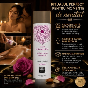 Ulei Masaj Senzual Shiatsu Trandafir Indian 100 ml Thumb 1