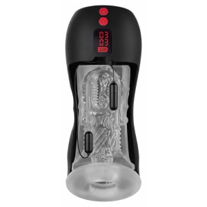 Vibrating Twin Turbo Masturbator Negru Thumb 7
