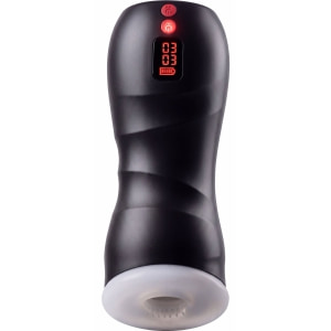 Vibrating Twin Turbo Masturbator Negru