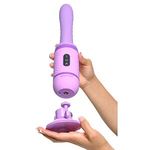 Vibrator Fantasy Love Cu Împingere Mov Thumb 7