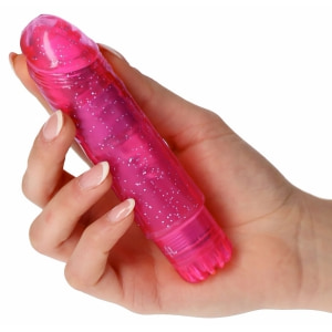 Vibrator Jammy Jelly Gleamy Glitter 13.5cm Roz Thumb 1