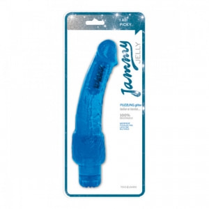 Vibrator Jelly Puzzling Glitter Albastru Thumb 1