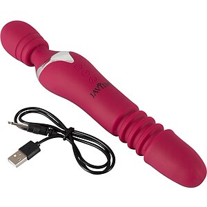 Vibrator Javida Warming And Thrusting Roșu Thumb 3