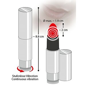 Vibrator Kiss Me Lipstick Roșu Thumb 4