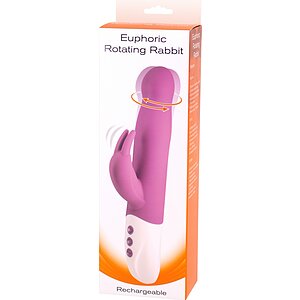 Vibrator Rabbit Euphoric Rotating Reîncărcabil Roz Thumb 1