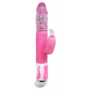 Vibrator Rabbit Rotație Și Împingere Fascination Roz Thumb 2